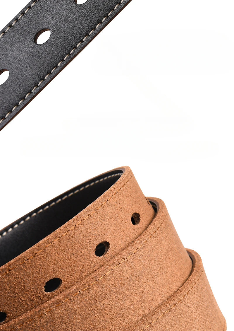 Men's Plus Size Genuine Leather Belt Cowhide Casual Business 105–170cm