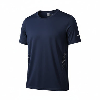 Mens Quick Dry Hiking T-Shirt Breathable Summer Sports Tee Polyester Gym