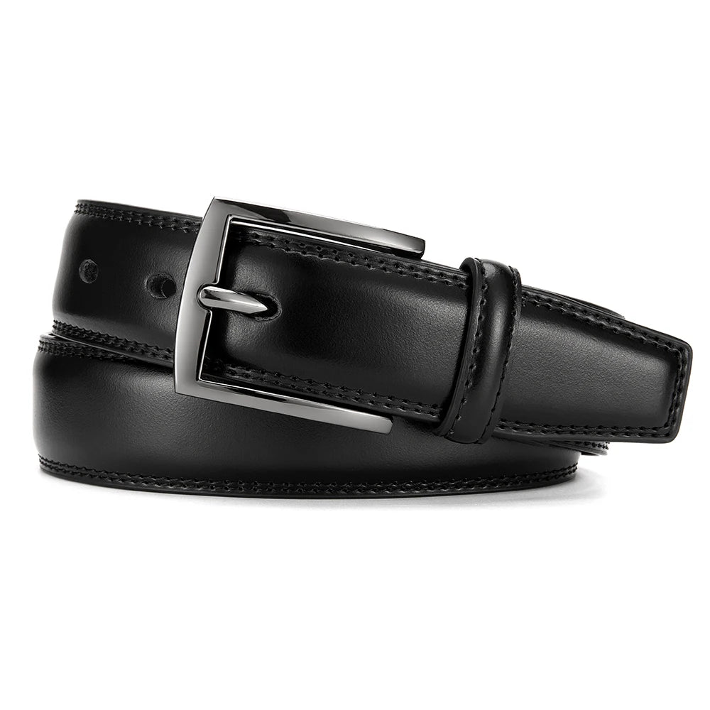 Plus Size Mens Genuine Leather Belt 105–155cm Long Metal Pin Buckle
