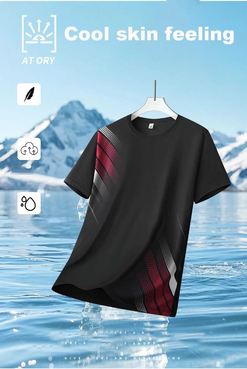 Quick-Drying Ice Silk T-Shirt Short-Sleeved Summer Sports Top Breathable Comfortable New Arrival for Active Wear