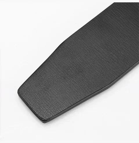 Mens Reversible PU Leather Belt Strap No Buckle Black / Brown 3.3cm - QHA UK