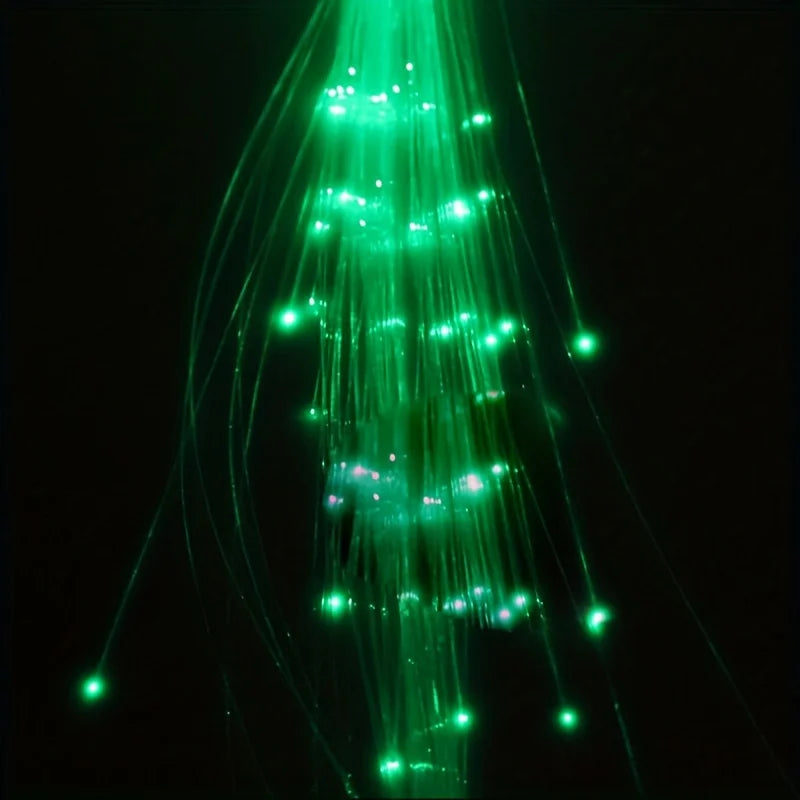 10PCS LED Fibre Optic Hair Clips – Light-Up Glow Barrettes for Parties, Bars & Night Events | Glow-in-the-Dark Hair Pins