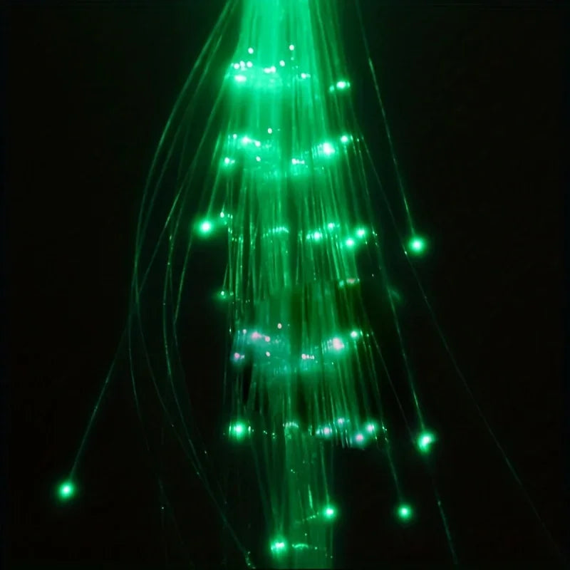 10PCS LED Fibre Optic Hair Clips – Light-Up Glow Barrettes for Parties, Bars & Night Events | Glow-in-the-Dark Hair Pins