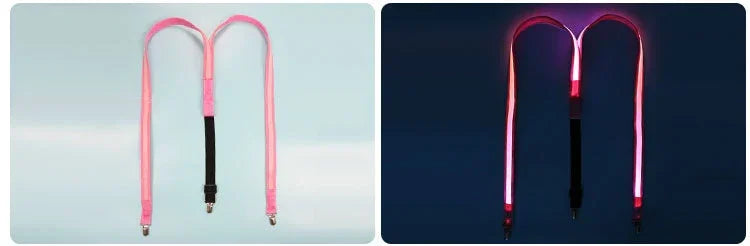 Light-Up LED Suspenders & Bow Tie Set – Adjustable Glowing Party Braces for Kids & Adults