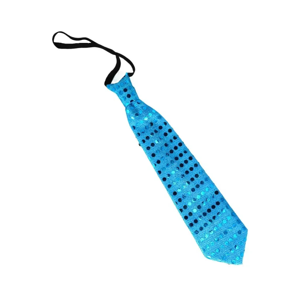 LED Sequin Fedora Hat & Glowing Necktie Set – Light-Up Festival & Party Accessories for Kids & Adults