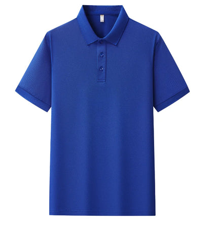 Mens Summer Polo Shirt Polyester Breathable Sweat Absorbent Short Sleeve Top UK