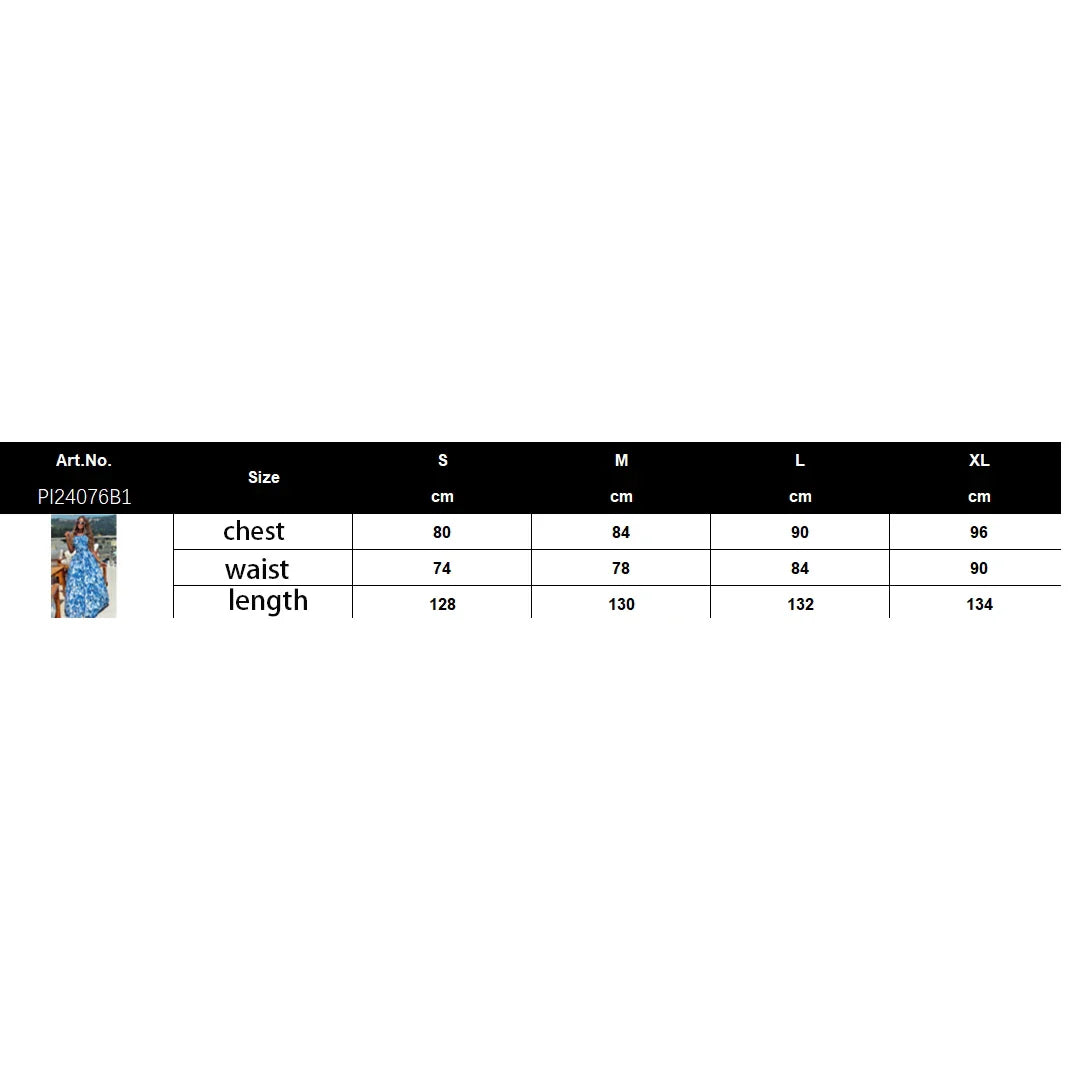 Chica Bandage Print Maxi Dresses – Elegant A-Line Summer Party & Beachwear for Women