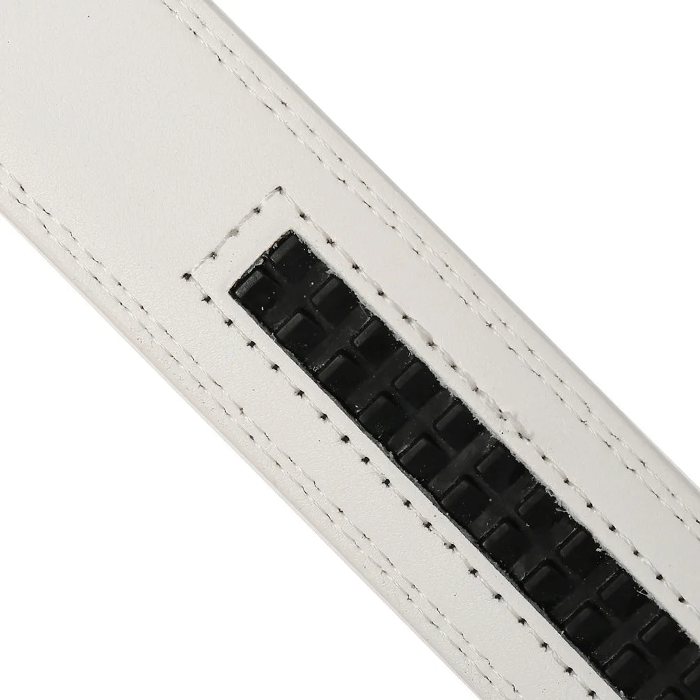 Unisex Thin Leather Belt Strap Without Buckle 3.1cm 110–130cm