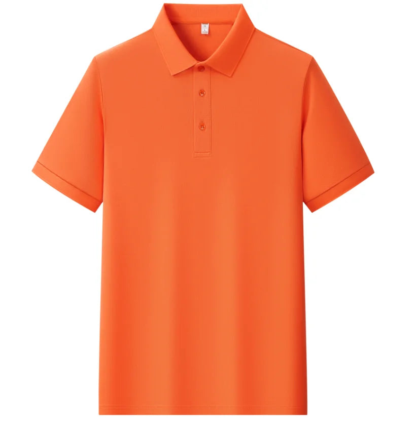 Mens Summer Polo Shirt Polyester Breathable Sweat Absorbent Short Sleeve Top UK