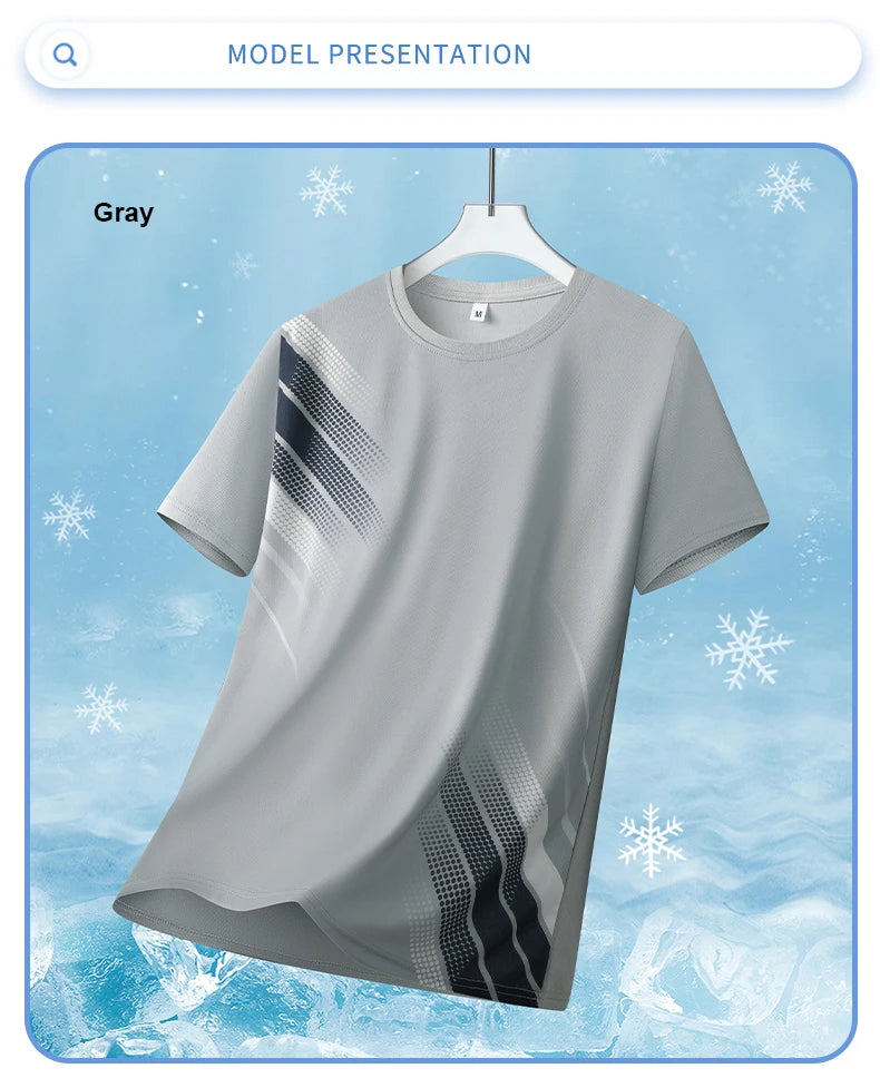 Quick-Drying Ice Silk T-Shirt Short-Sleeved Summer Sports Top Breathable Comfortable New Arrival for Active Wear