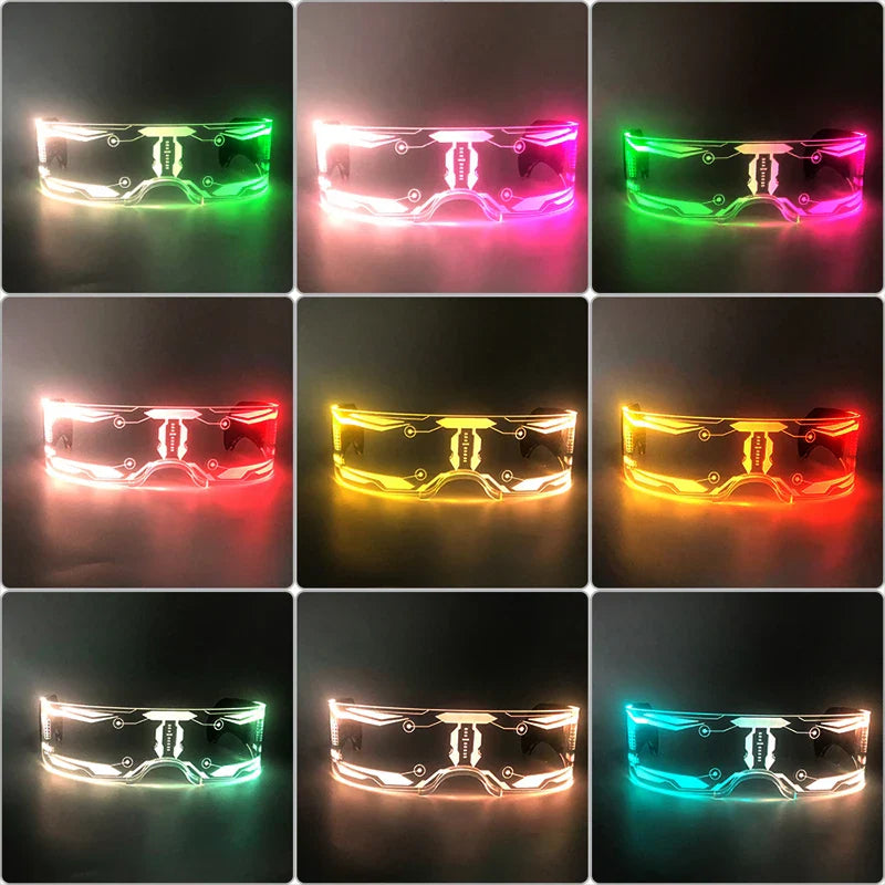 LED Light-Up Party Glasses – Acrylic Luminous Shades for Festivals, KTV, Bar & Stage Performances | Unisex for Adults & Kids