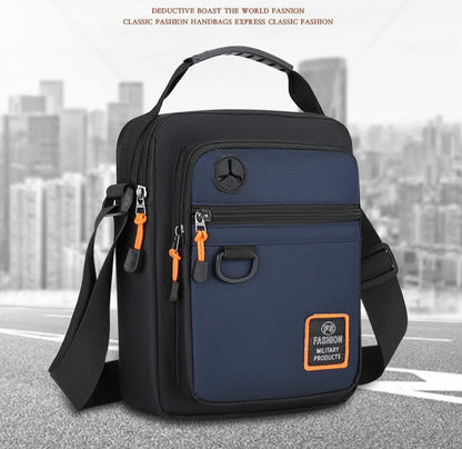 Men's Mini Oxford Messenger Bag with Zipper Closure and Polyester Lining