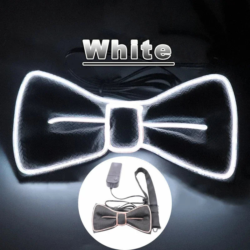 Light-Up LED Suspenders & Bow Tie Set – Adjustable Glowing Party Braces for Kids & Adults