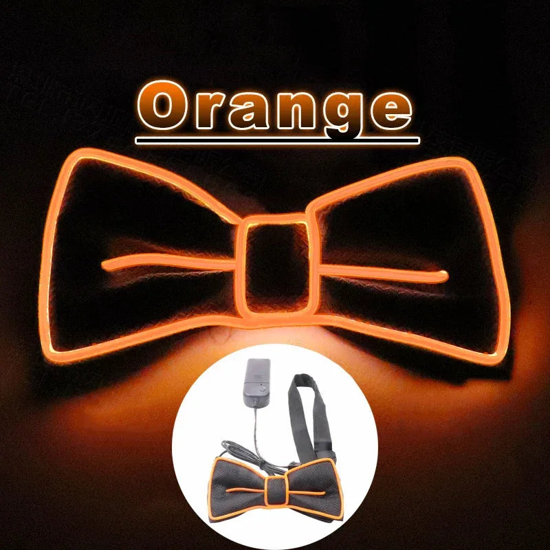 Light-Up LED Suspenders & Bow Tie Set – Adjustable Glowing Party Braces for Kids & Adults