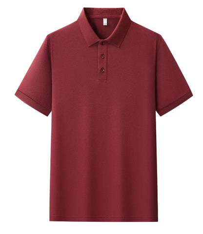 Mens Summer Polo Shirt Polyester Breathable Sweat Absorbent Short Sleeve Top UK