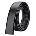 Mens Genuine Leather Ratchet Belt Strap 3.5cm Adjustable Replacement Black
