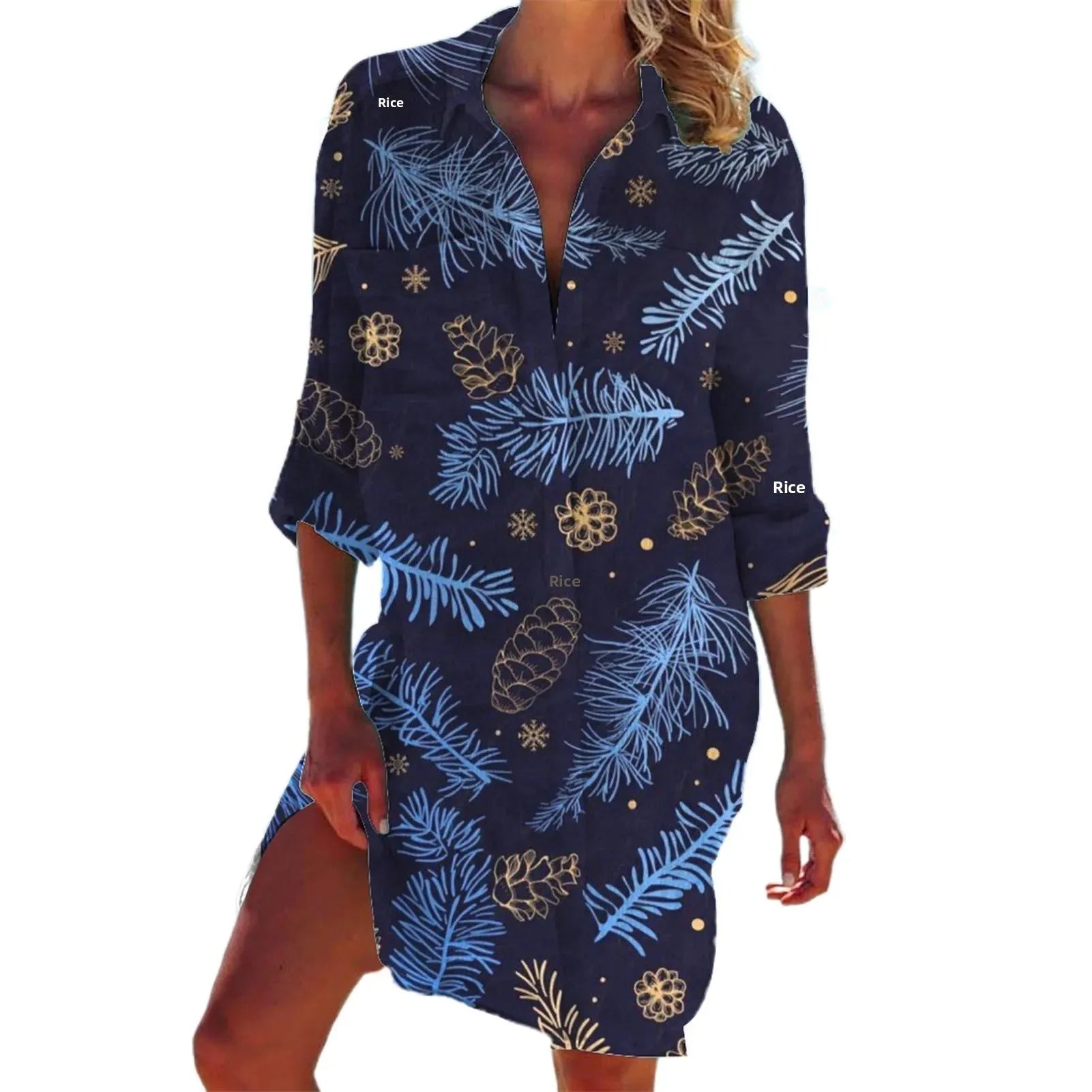 2.Boho Style Summer Cover-Up – Women's Tropical Print Beach Blouse Selection