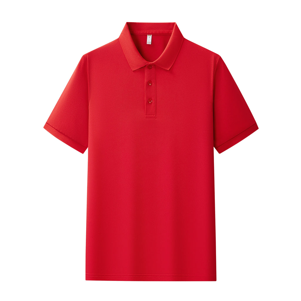 Mens Summer Polo Shirt Polyester Breathable Sweat Absorbent Short Sleeve Top UK