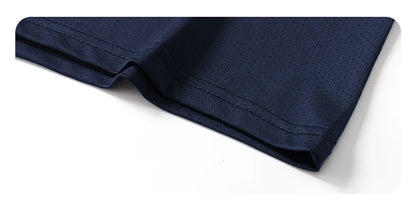 Mens Quick Dry Hiking T-Shirt Breathable Summer Sports Tee Polyester Gym