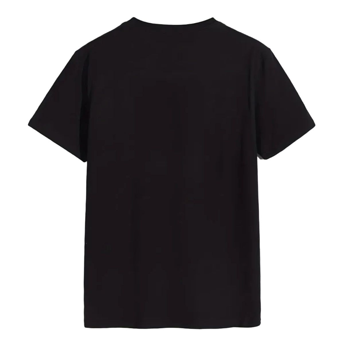 Black t-shirt on a light gray background