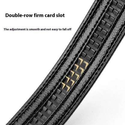 Mens Genuine Leather Ratchet Belt Strap 35mm Black Replacement 160cm