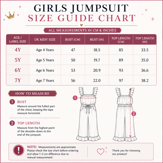 Girls' Pink Lily Print Wide-Leg Jumpsuit Suspender Ages 4-7