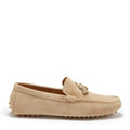 Tasselled Driving Loafers, taupe suede - QHA UK