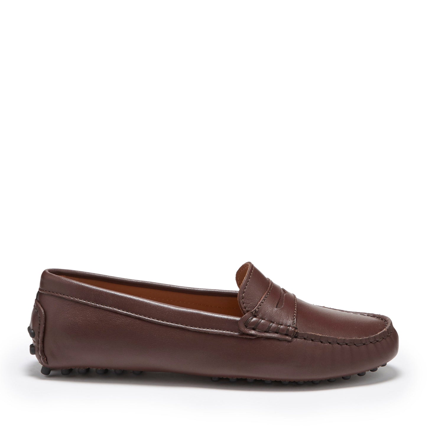 Hugs & Co Womens Brown Leather Penny Driving Loafers EU 36-42 product image 1