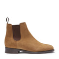 Women's Tobacco Suede Chelsea Boots, Welted Leather Sole - QHA UK