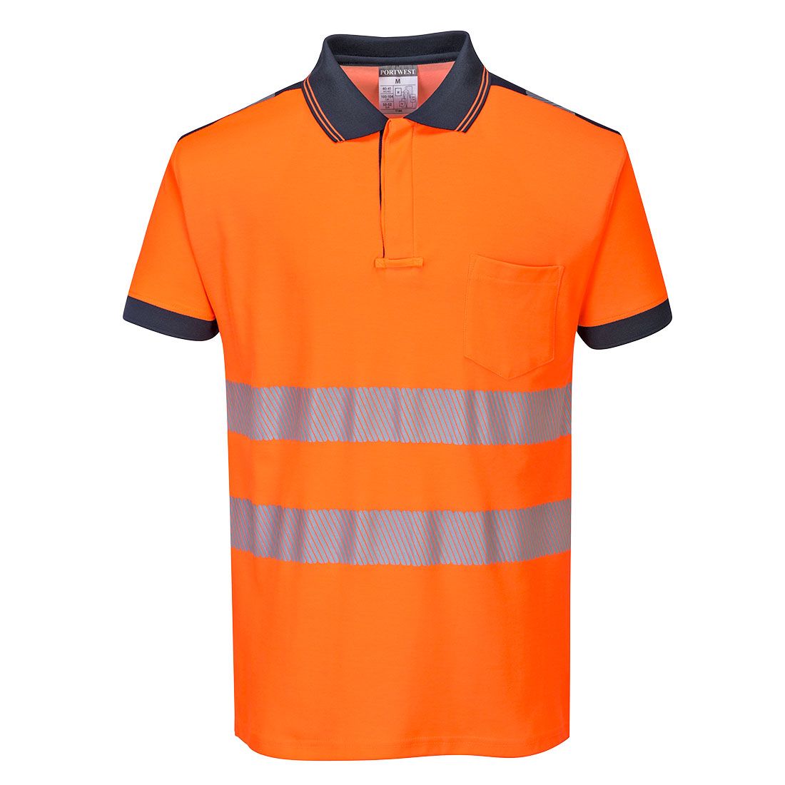 Portwest PW3 Hi-Vis Cotton Comfort Polo Shirt S/S