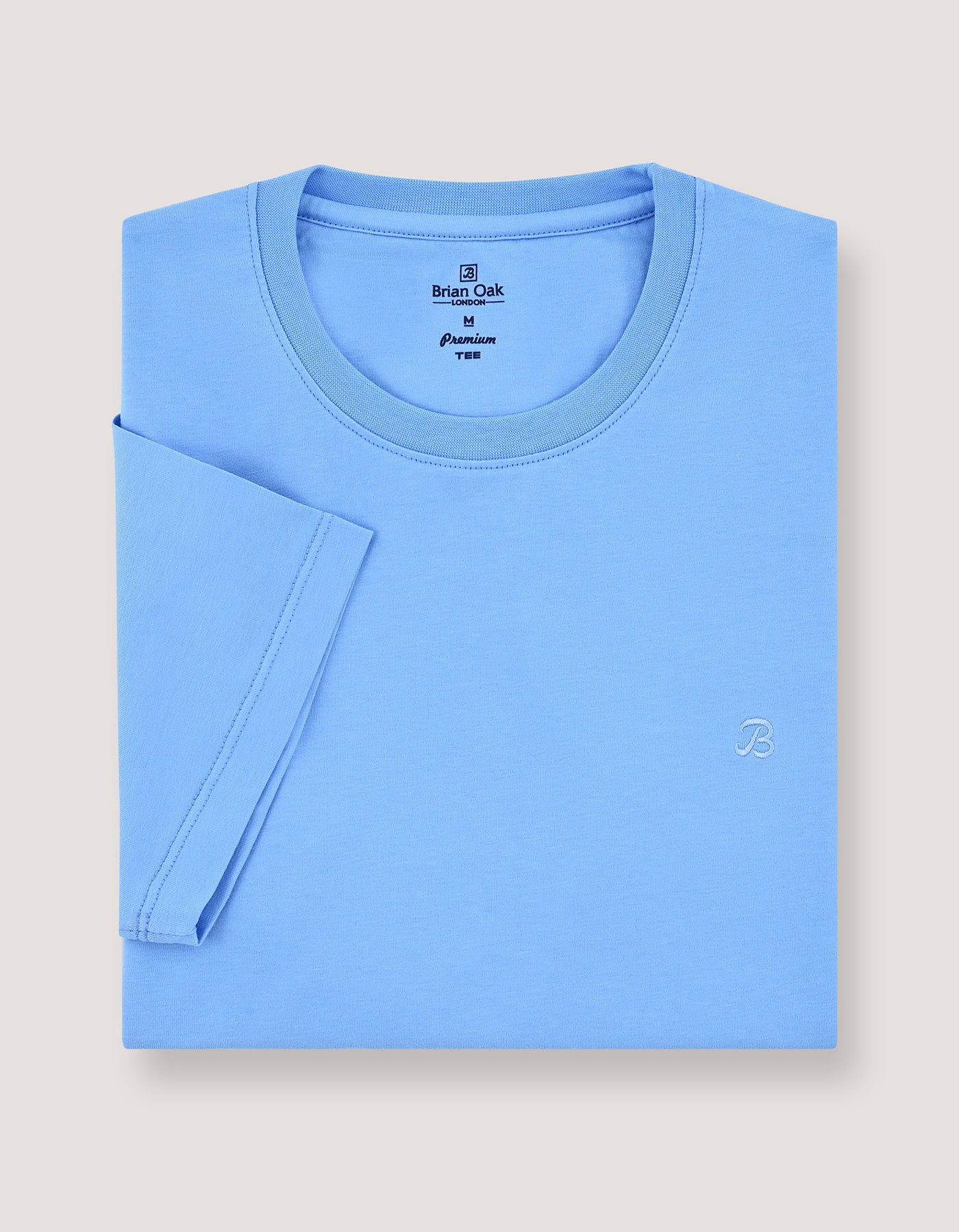 Premium Cotton T-Shirt – Sky Blue