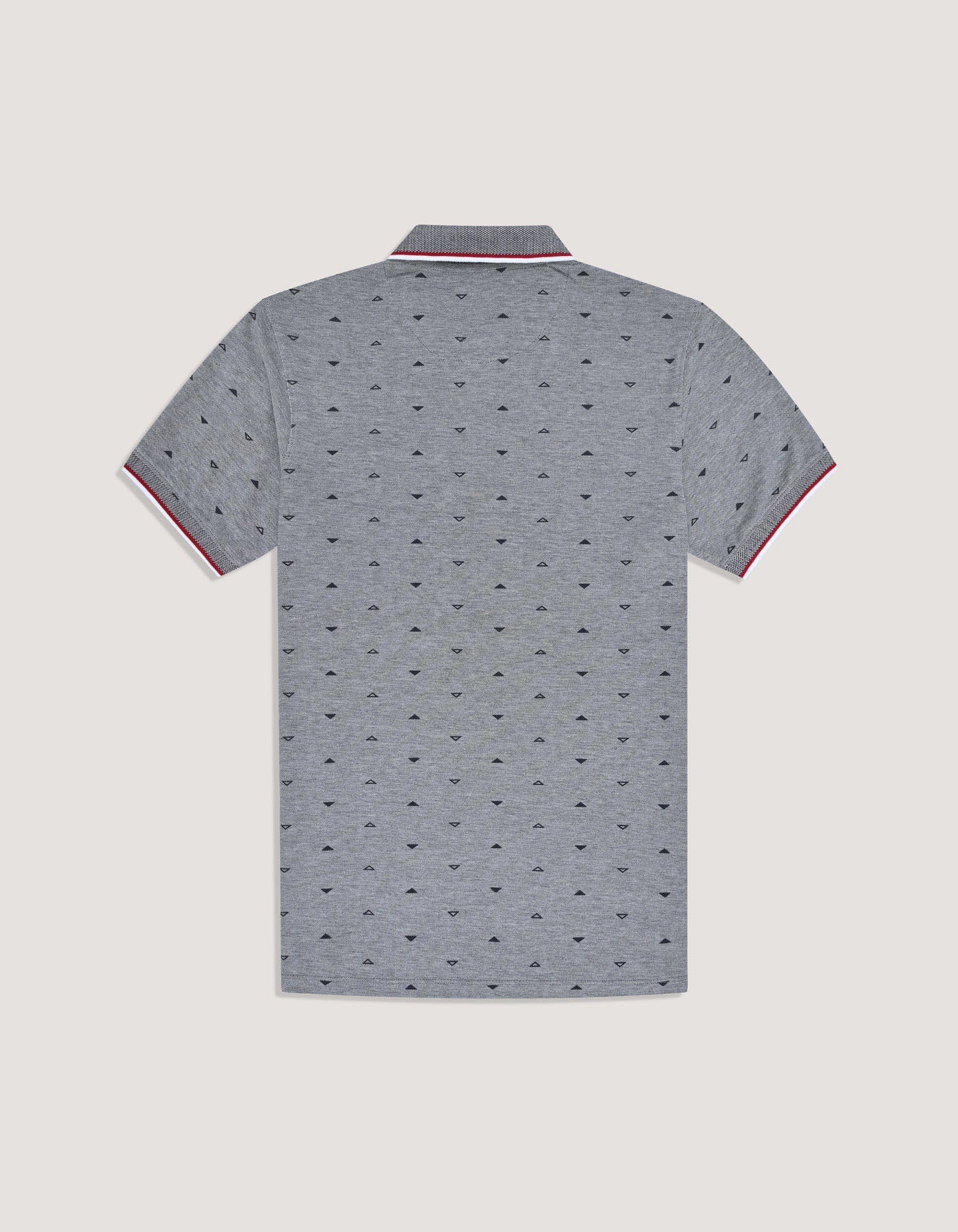 Navy Patterned Polo Shirt
