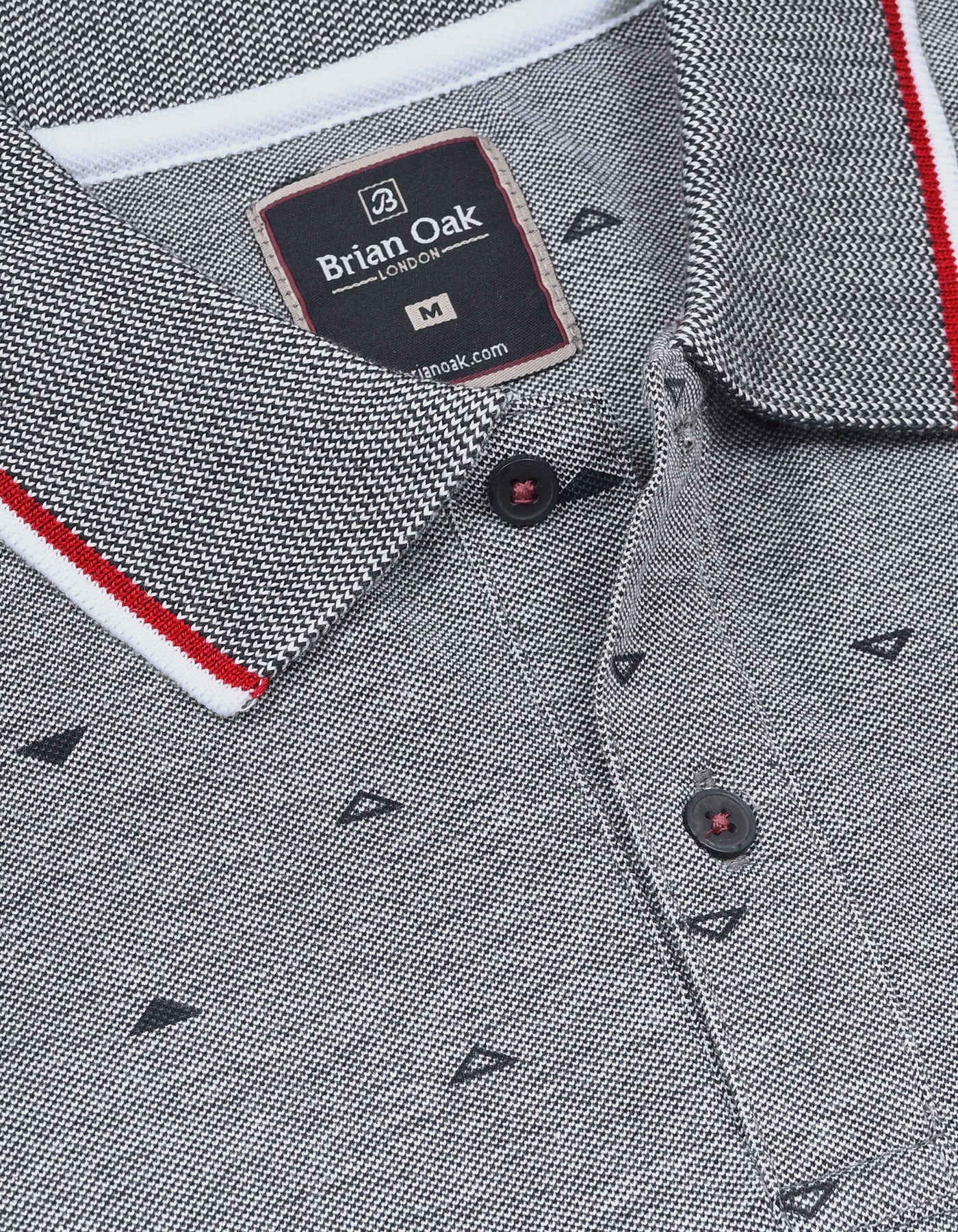 Navy Patterned Polo Shirt