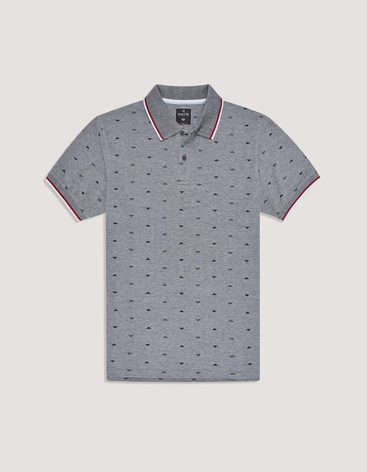 Navy Patterned Polo Shirt