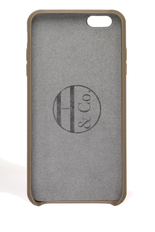 iPhone 6 Plus Case, Taupe Leather - QHA UK