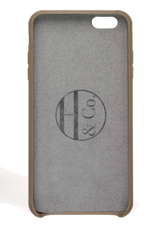 iPhone 6 Plus Case, Taupe Leather - QHA UK