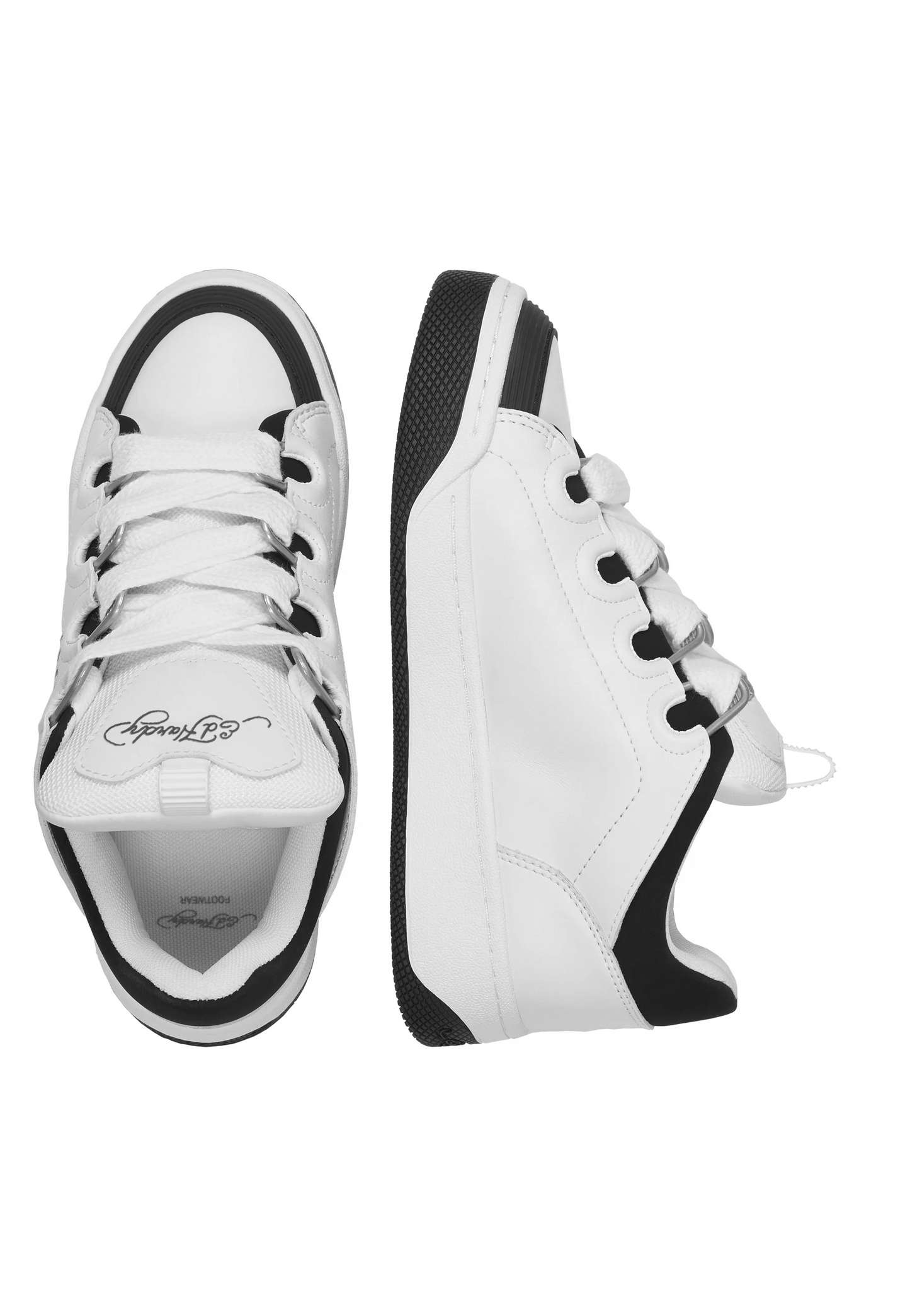 Womens Hardflip Low - Flaming Skull - White/Black