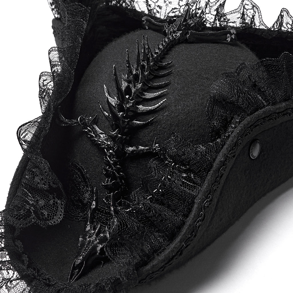 Punk Rave Goth Imprisoned Beast Bone Pirate Hat