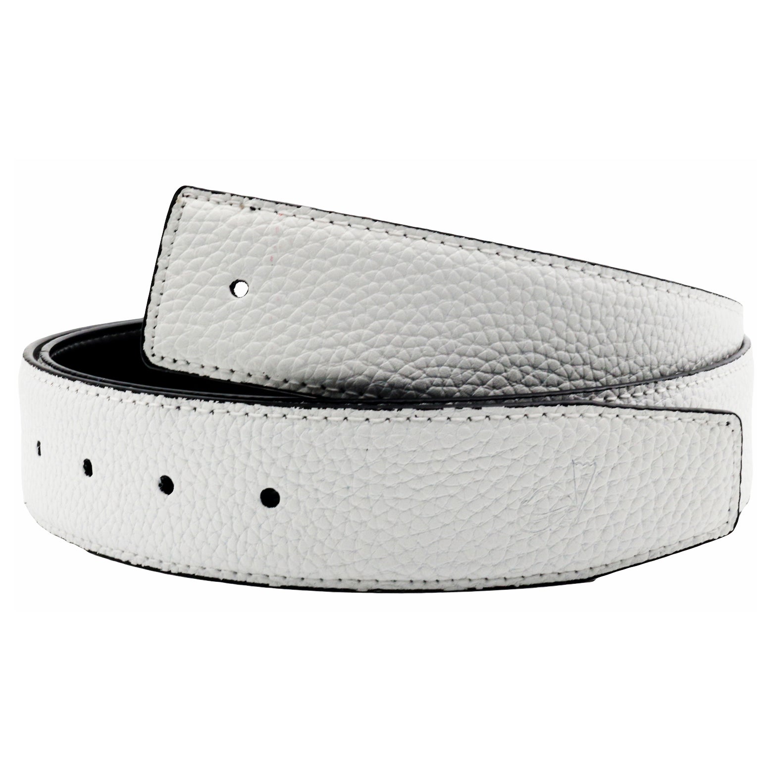 QHA 38mm Split Leather Strap for Buckle, Contrast Stitch, Unisex, Q06