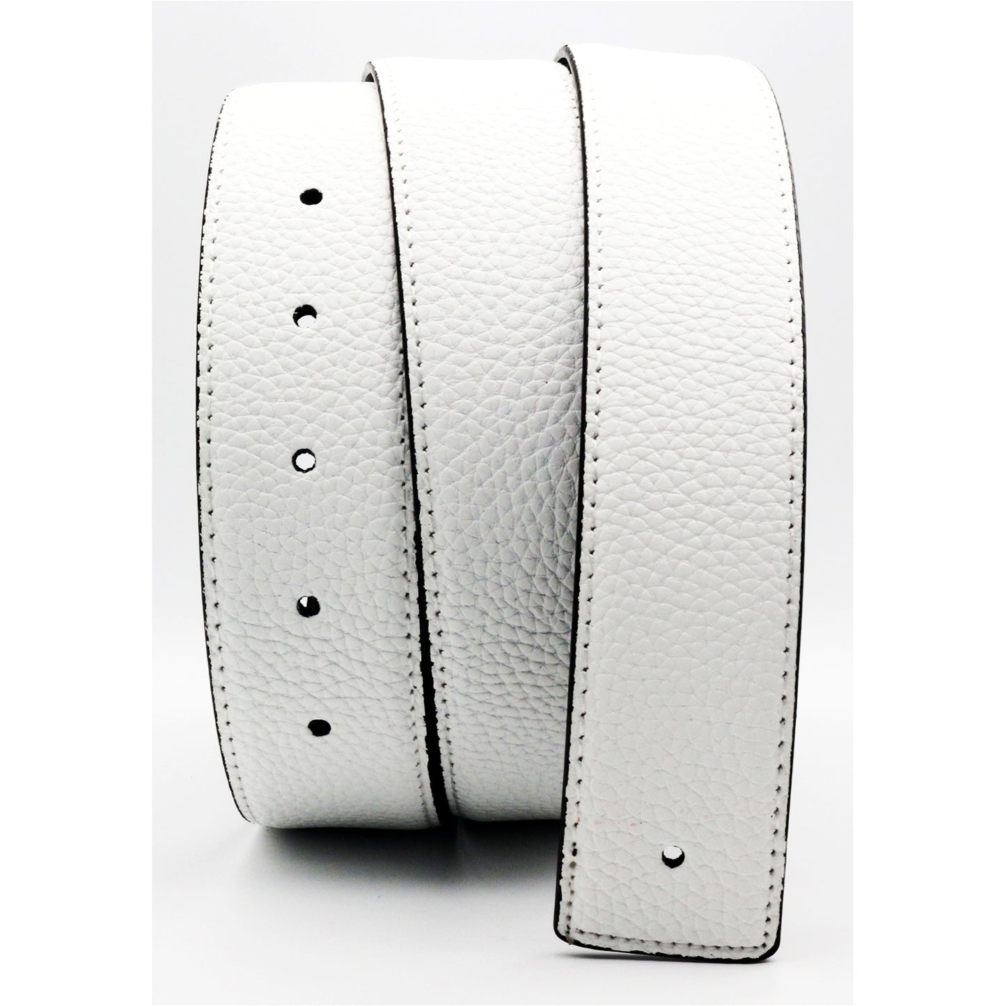 QHA 38mm Split Leather Strap for Buckle, Contrast Stitch, Unisex, Q06
