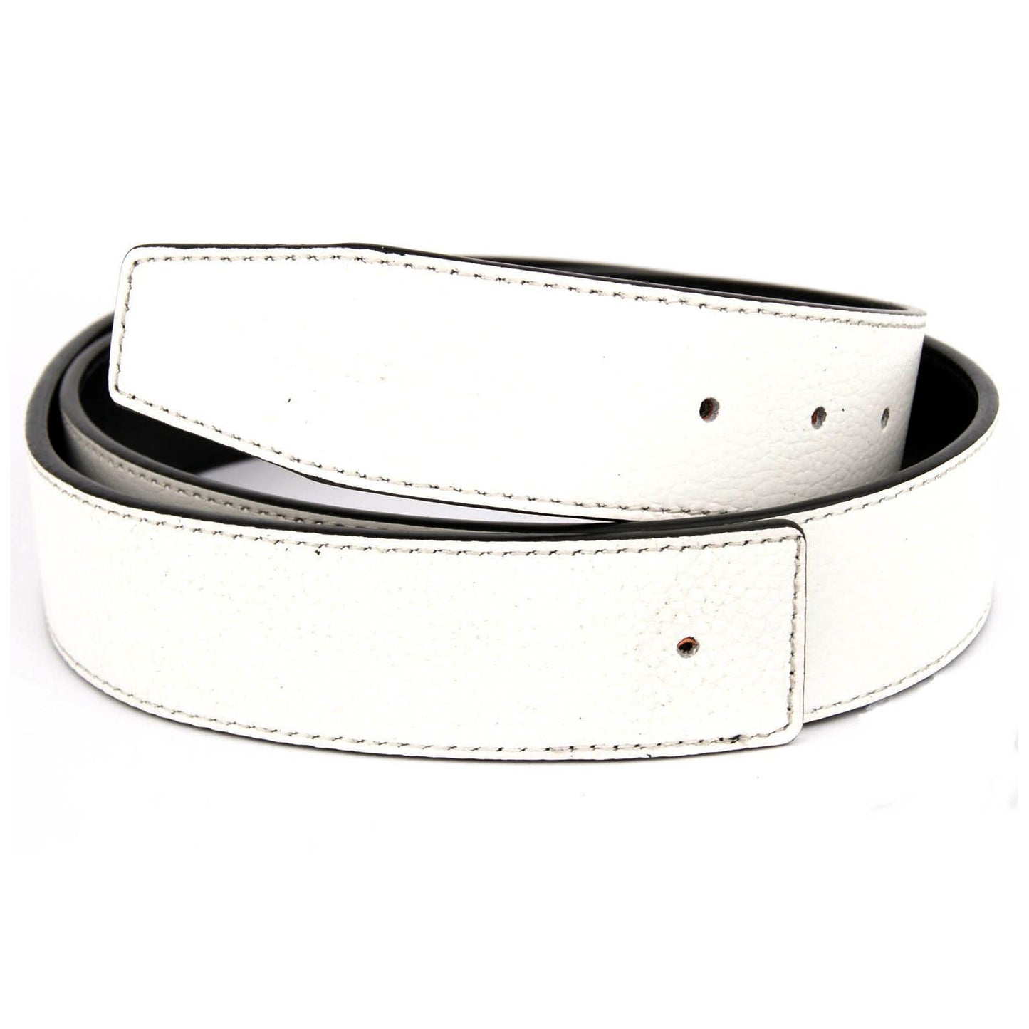 QHA 38mm Split Leather Strap for Buckle, Contrast Stitch, Unisex, Q06
