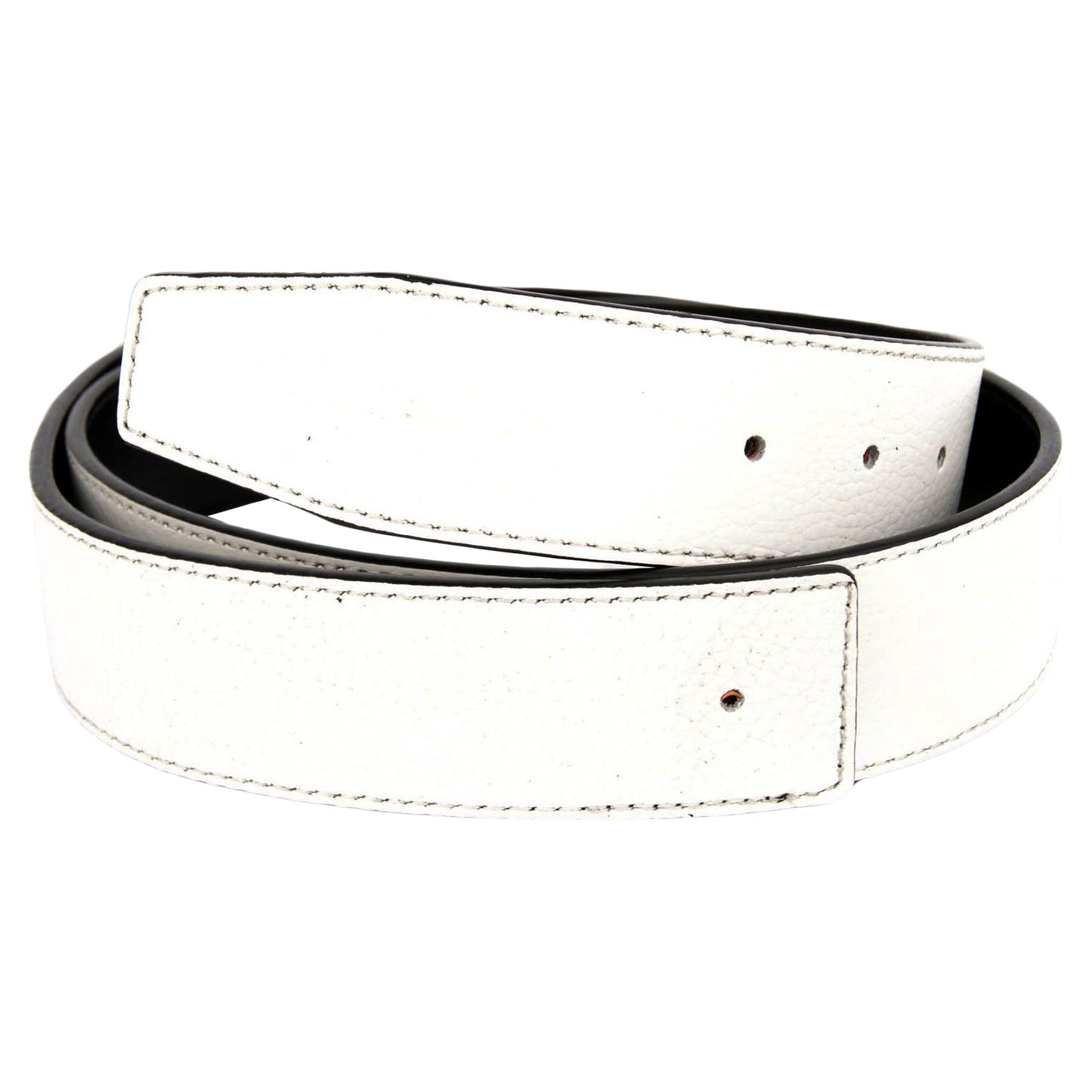 QHA 38mm Split Leather Strap for Buckle, Contrast Stitch, Unisex, Q06