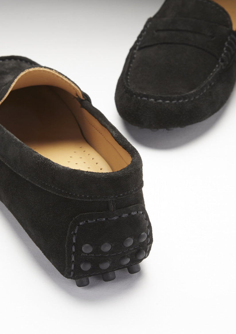 Hugs & Co Womens Black Suede Penny Driving Loafers EU 36-42 product image 5
