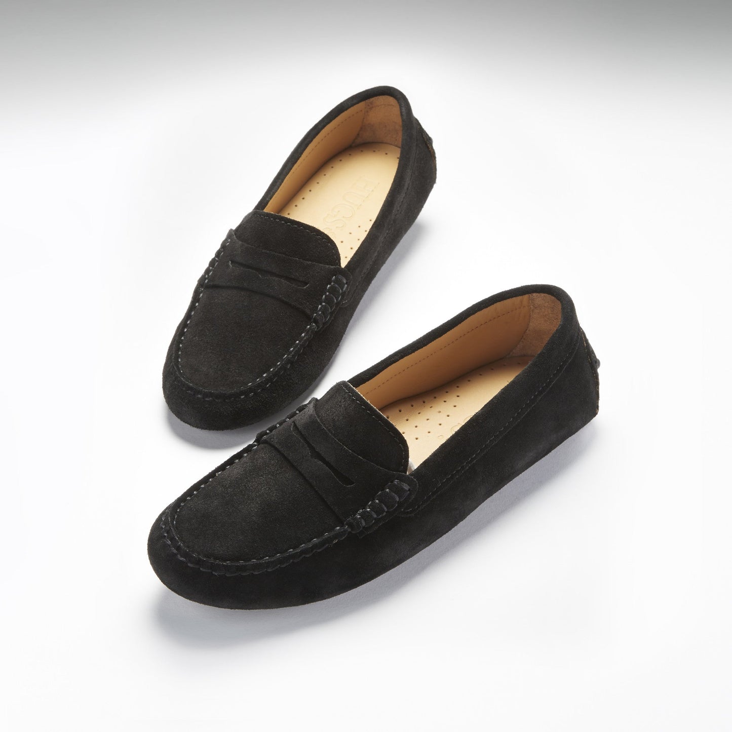 Hugs & Co Womens Black Suede Penny Driving Loafers EU 36-42 product image 2