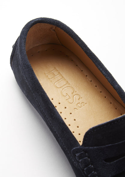 Hugs & Co Womens Navy Blue Suede Penny Driving Loafers EU 36-42 product image 5