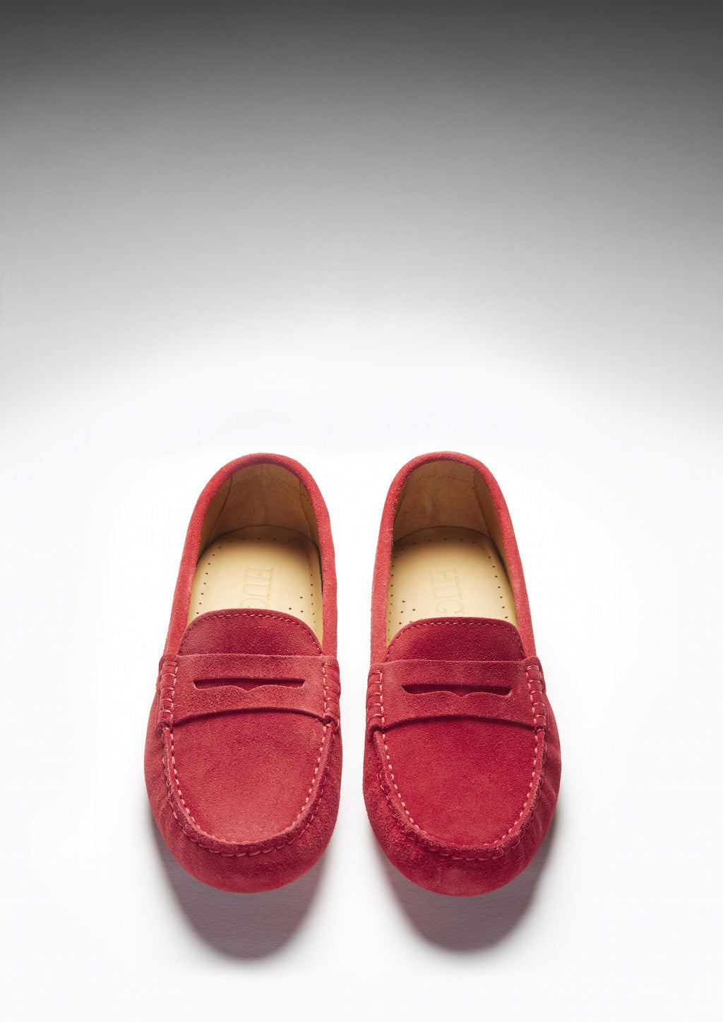 Hugs & Co Womens Red Suede Penny Loafers Leather Lined EU 36-42 product image 3