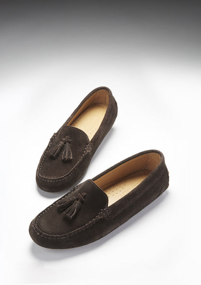 Hugs & Co Womens Brown Suede Tasselled Driving Loafers EU 36-42 product image 6