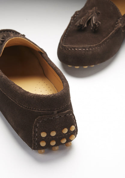 Hugs & Co Womens Brown Suede Tasselled Driving Loafers EU 36-42 product image 7