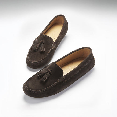 Loafers, brown suede - QHA UK