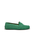 Loafers, emerald embossed suede - QHA UK